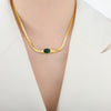 Elegant Luxurious Geometric Titanium Steel Plating 18k Gold Plated Bracelets Necklace