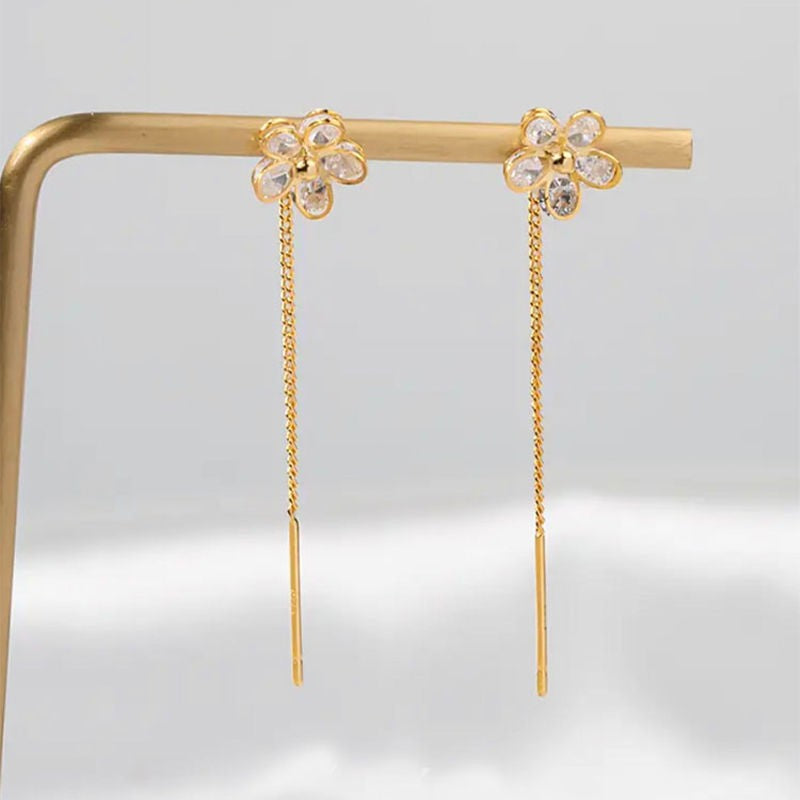 1 Pair Elegant Geometric Plating Inlay Alloy Artificial Pearls Rhinestones Earrings