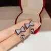 1 Pair Elegant Geometric Plating Inlay Alloy Artificial Pearls Rhinestones Earrings