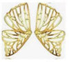 1 Pair Retro Exaggerated Leaf Heart Shape Butterfly Plating Hollow Out Metal Drop Earrings