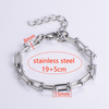 Retro Vacation Solid Color Stainless Steel Plating 18k Gold Plated Bracelets Necklace