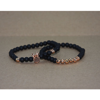 Vintage Style Crown Zircon Stone Copper Wholesale Bracelets