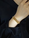 Ig Style Solid Color Stainless Steel Plating Inlay Zircon 18k Gold Plated Bracelets