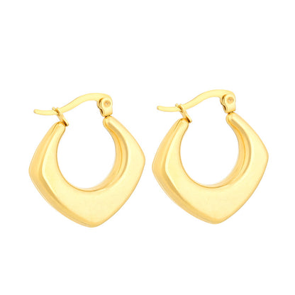 1 Pair Modern Style Simple Style Solid Color Plating Stainless Steel 18k Gold Plated Earrings