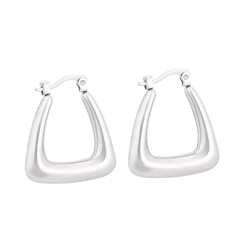 1 Pair Modern Style Simple Style Solid Color Plating Stainless Steel 18k Gold Plated Earrings