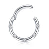 Streetwear Round Stainless Steel Plating Inlay Zircon Nose Ring