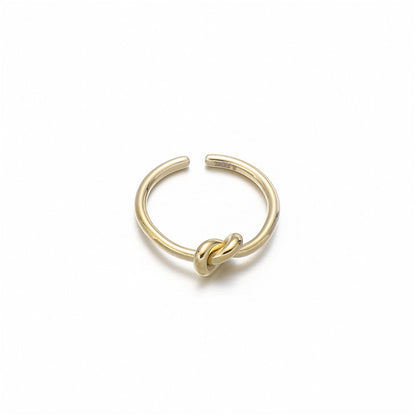 Simple Style Round Knot Stainless Steel Plating 18k Gold Plated Open Rings