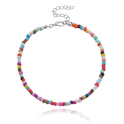 Vacation Solid Color Seed Bead Wholesale Anklet