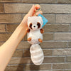 Cute Raccoon Pp Cotton Women'S Bag Pendant Keychain