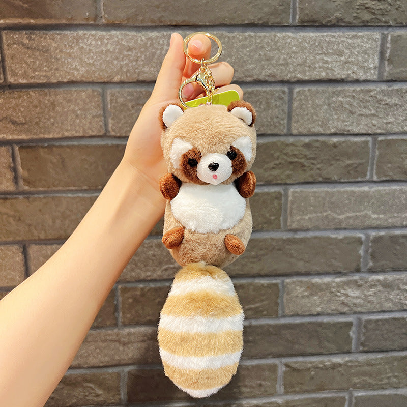 Cute Raccoon Pp Cotton Women'S Bag Pendant Keychain