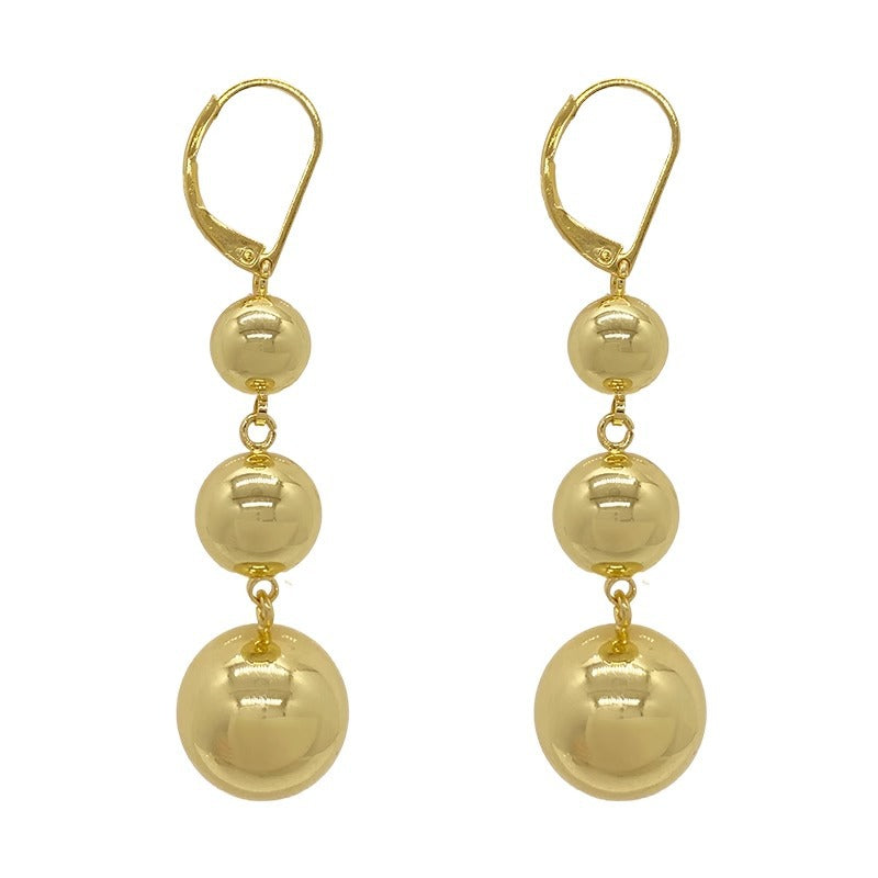 1 Pair Streetwear Ball Alloy Dangling Earrings