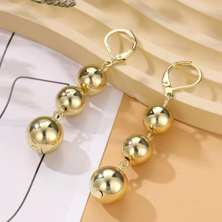 1 Pair Streetwear Ball Alloy Dangling Earrings