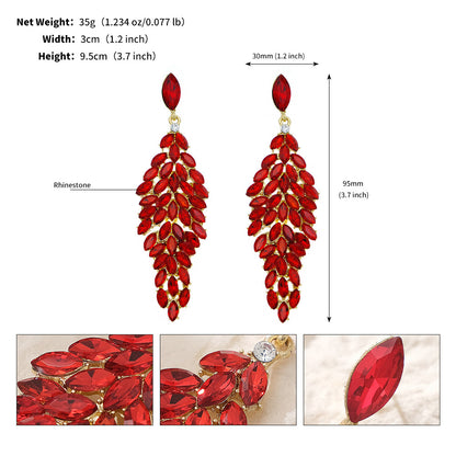 Fashion Alloy Rhinestone Round Drop Earrings Wholesale Gooddiy