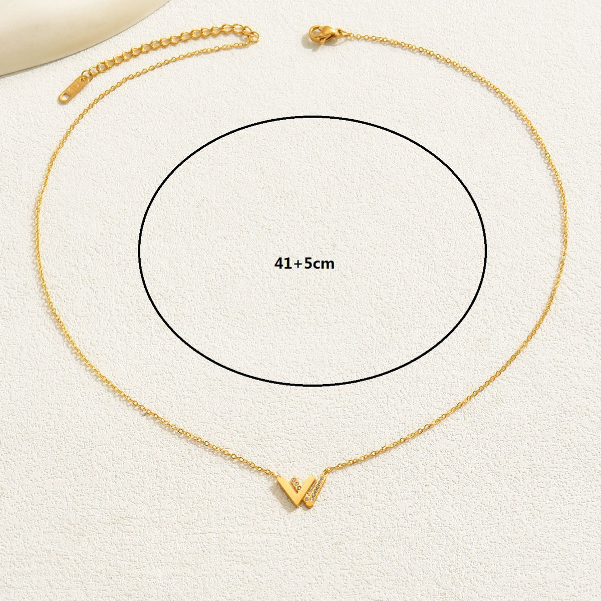 Ig Style Elegant Simple Style Letter Stainless Steel Plating Inlay Zircon 18k Gold Plated Pendant Necklace