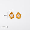 1 Pair Casual Elegant Round Flower Beaded Plating Inlay Copper Freshwater Pearl 18k Gold Plated Ear Studs