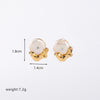 1 Pair Casual Elegant Round Flower Beaded Plating Inlay Copper Freshwater Pearl 18k Gold Plated Ear Studs