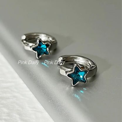 1 Pair Simple Style Heart Shape Inlay Alloy Zircon Ear Studs