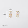 1 Pair Casual Elegant Round Plating Inlay Copper Freshwater Pearl 18k Gold Plated Drop Earrings