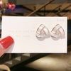 1 Pair Elegant Lady Geometric Heart Shape Inlay Alloy Artificial Rhinestones Artificial Pearls Drop Earrings