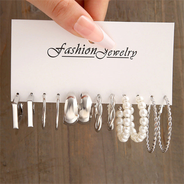 1 Set Simple Style Butterfly Inlay Alloy Pearl Earrings