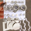 1 Set Simple Style Butterfly Inlay Alloy Pearl Earrings