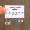 1 Set Simple Style Butterfly Inlay Alloy Pearl Earrings