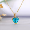 Simple Style Commute Heart Shape Copper Plating Inlay Zircon 18k Gold Plated Pendant Necklace