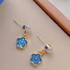 1 Pair Sweet Fruit Heart Shape Flower Inlay Sterling Silver Artificial Pearls Zircon Ear Studs