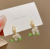 1 Pair Sweet Fruit Heart Shape Flower Inlay Sterling Silver Artificial Pearls Zircon Ear Studs