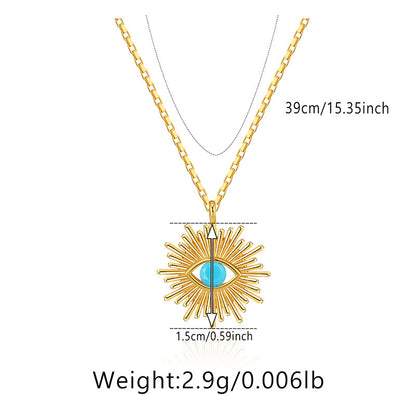 Wholesale Classic Style Streetwear Geometric Turquoise Copper Necklace