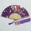 In Stock Cross-Border Satin Dragon Fan Plus Fan Bag S Bone Fan Cheongsam Performance Female Fan Rose Red