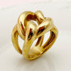 Classical Simple Style Irregular Geometric Stainless Steel Plating Hollow Out Gold Plated Rings