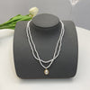 Elegant Flower Artificial Diamond Artificial Pearl Wholesale Pendant Necklace