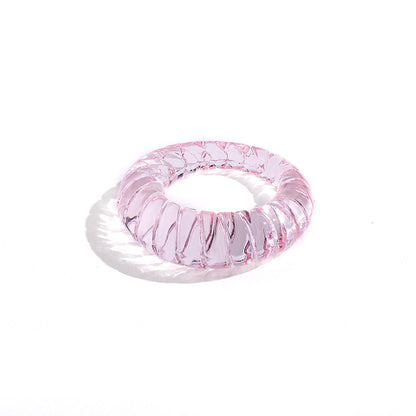 Cute Solid Color Resin Women's Rings