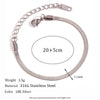 Simple Style Classic Style Oval Stainless Steel Women's Anklet