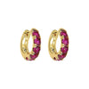 1 Pair Shiny Round Plating Inlay Copper Zircon Hoop Earrings