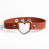 Lady Heart Shape Pu Leather Wholesale Necklace