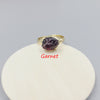 Elegant Lady Simple Style Geometric Copper Plating Inlay Natural Stone Open Rings