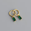 1 Pair Modern Style Square Inlay Copper Zircon Earrings