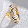 Streetwear Color Block Stainless Steel Plating 14k Gold Plated Open Rings