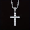 Hip-Hop Cross Copper Inlay Zircon Men'S Pendant Necklace