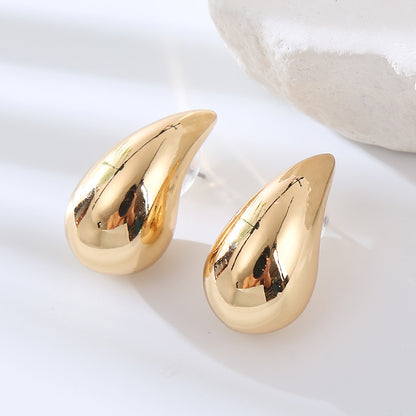 1 Pair Vacation Solid Color Plating Stainless Steel Gold Plated Silver Plated Ear Studs