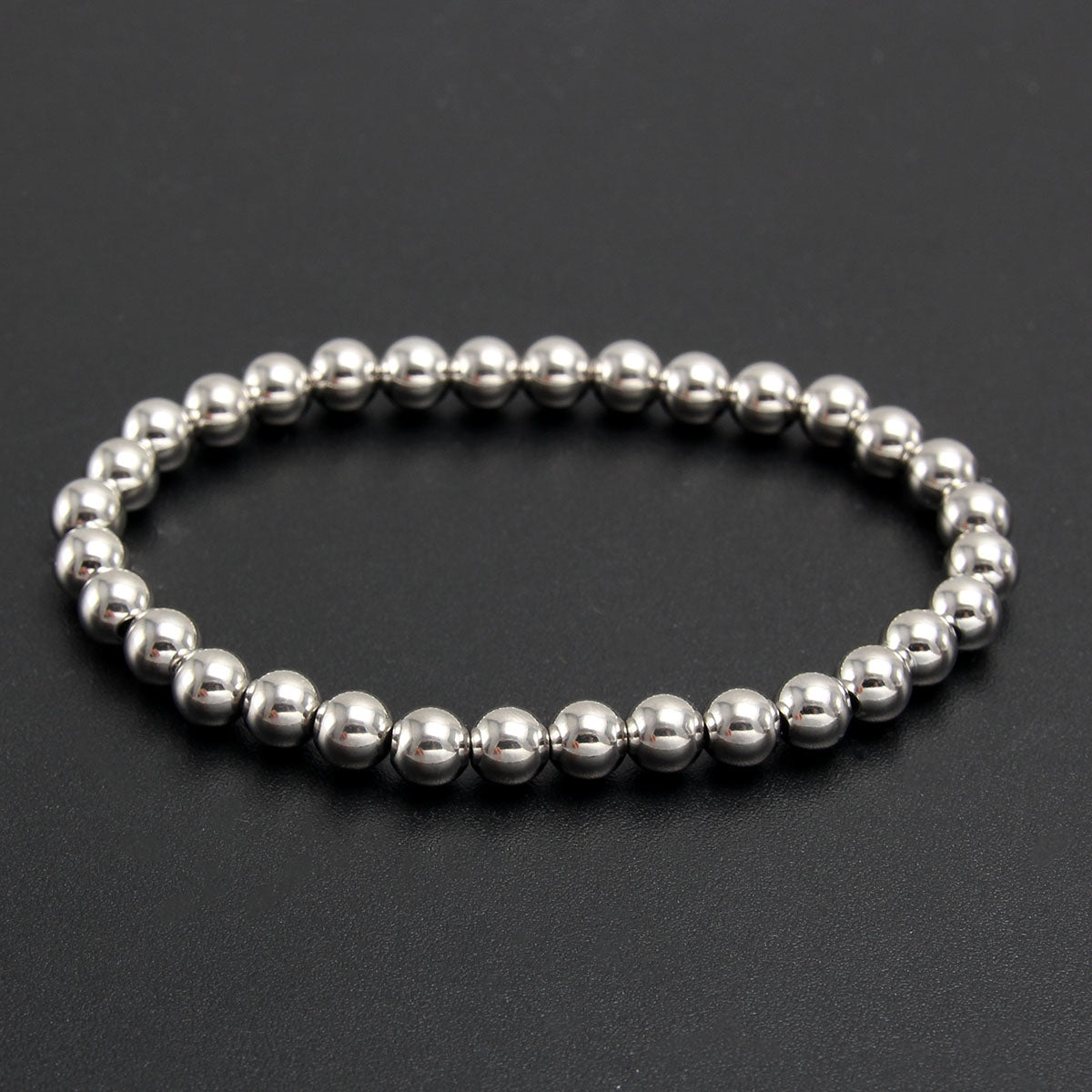 Hip-Hop Retro Round 304 Stainless Steel Bracelets In Bulk