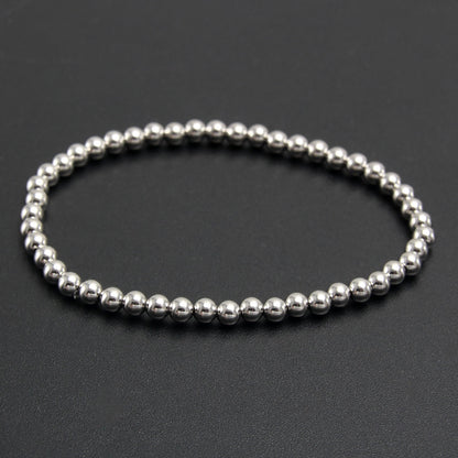 Hip-Hop Retro Round 304 Stainless Steel Bracelets In Bulk