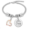 Sweet Streetwear Letter Heart Shape Stainless Steel Carving Bangle