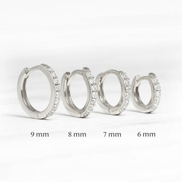 Fashion Round Brass Inlay Zircon Hoop Earrings 1 Pair