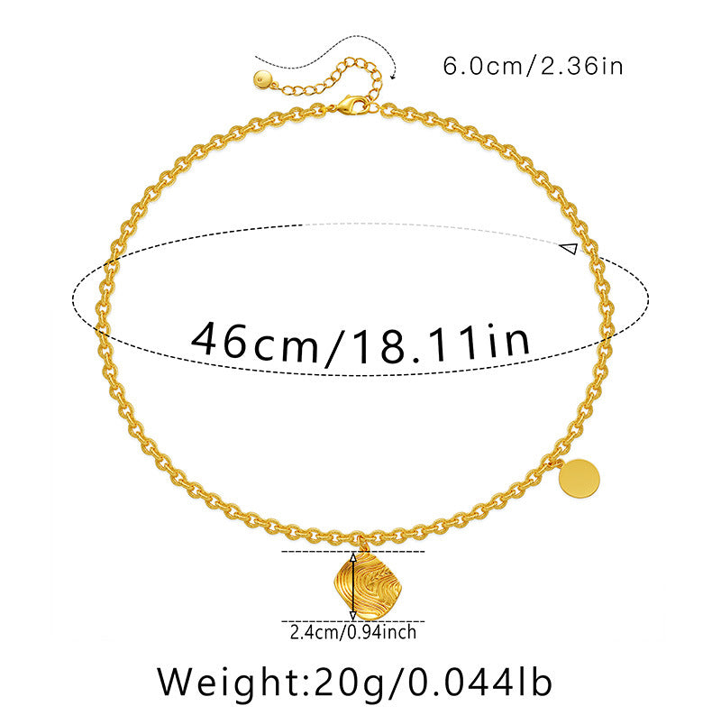 Classic Style Geometric Heart Shape Copper Irregular Plating Chain Gold Plated Pendant Necklace