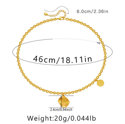 Classic Style Geometric Heart Shape Copper Irregular Plating Chain Gold Plated Pendant Necklace