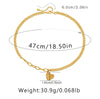 Classic Style Geometric Heart Shape Copper Irregular Plating Chain Gold Plated Pendant Necklace