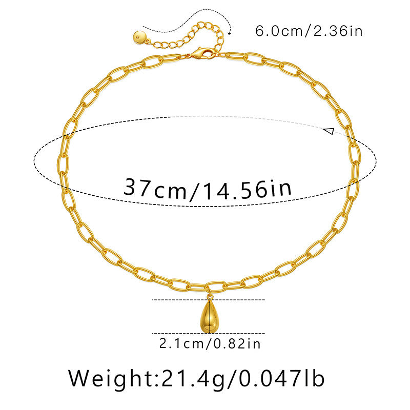 Classic Style Geometric Heart Shape Copper Irregular Plating Chain Gold Plated Pendant Necklace